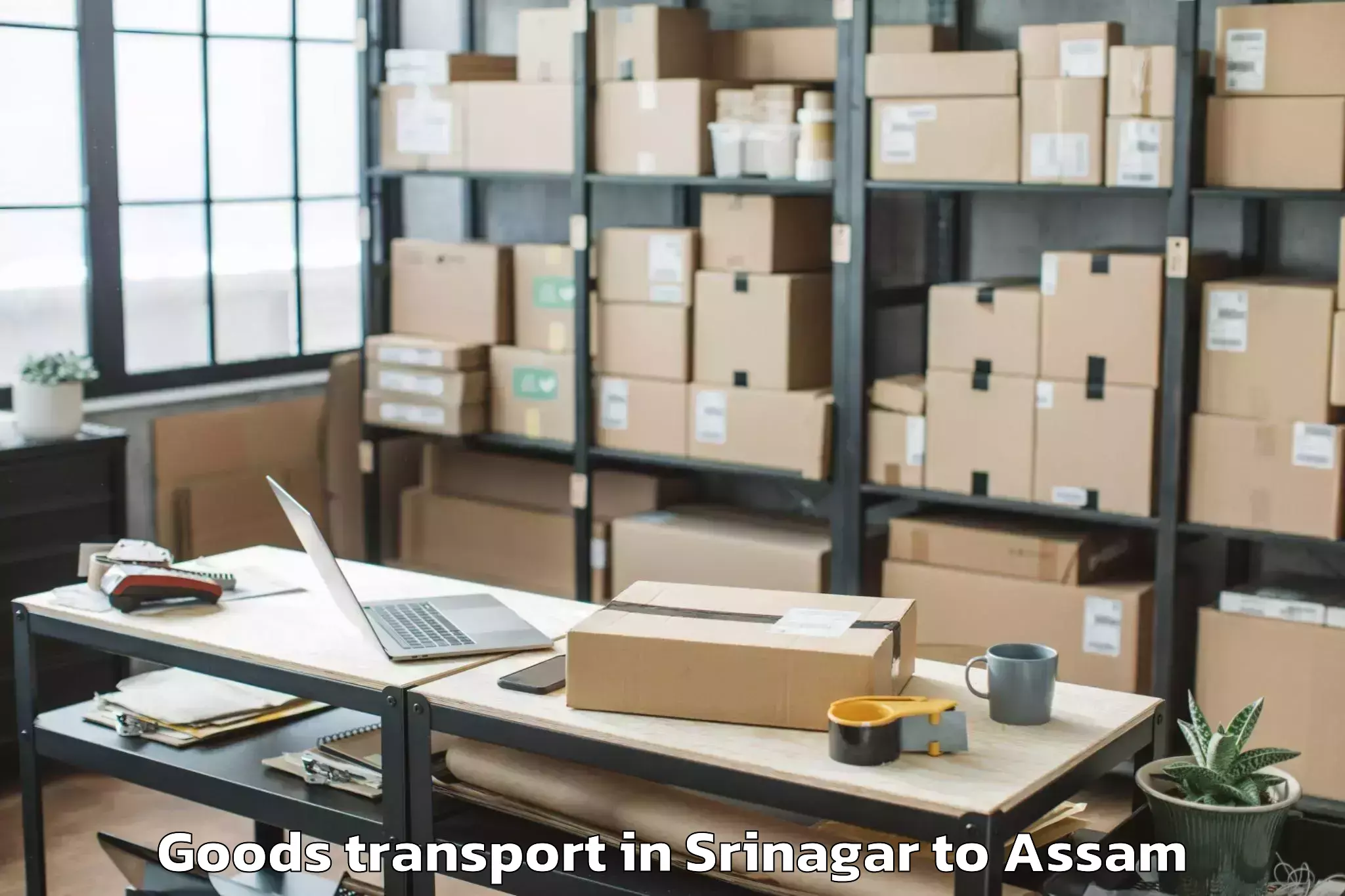 Easy Srinagar to Dhuburi Goods Transport Booking